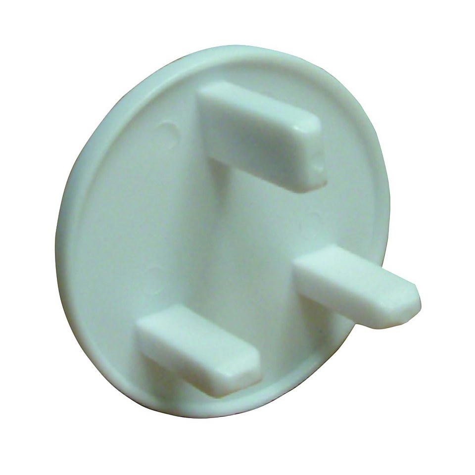 Dreambaby Socket Covers for UK Outlet Plugs - White - 6 Pack