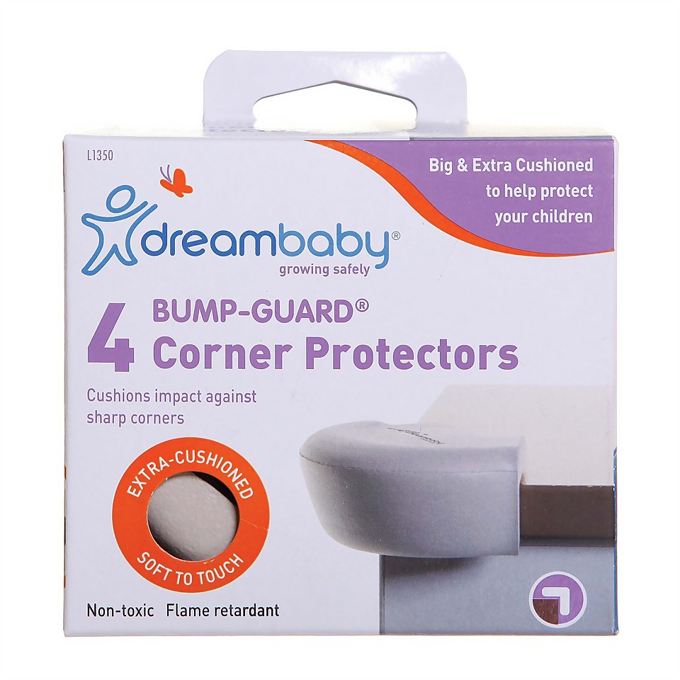 Dreambaby Bump-Guard Corner Protectors - Grey - 4 Pack