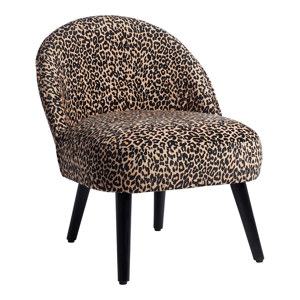Larry Leopard Tub Occasional Chair