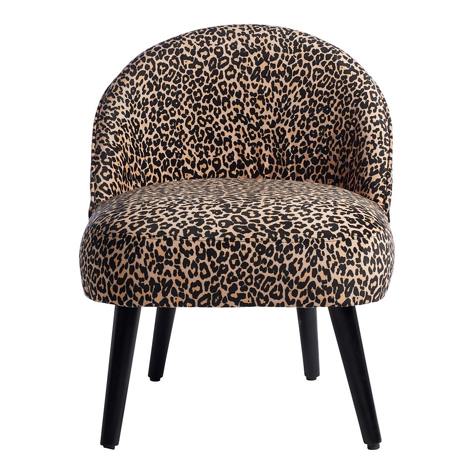 Larry Leopard Tub Occasional Chair