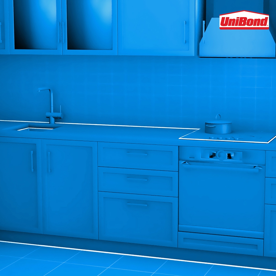 UniBond Bath&Kitchen Sealant Transparent Easy Pulse 208g