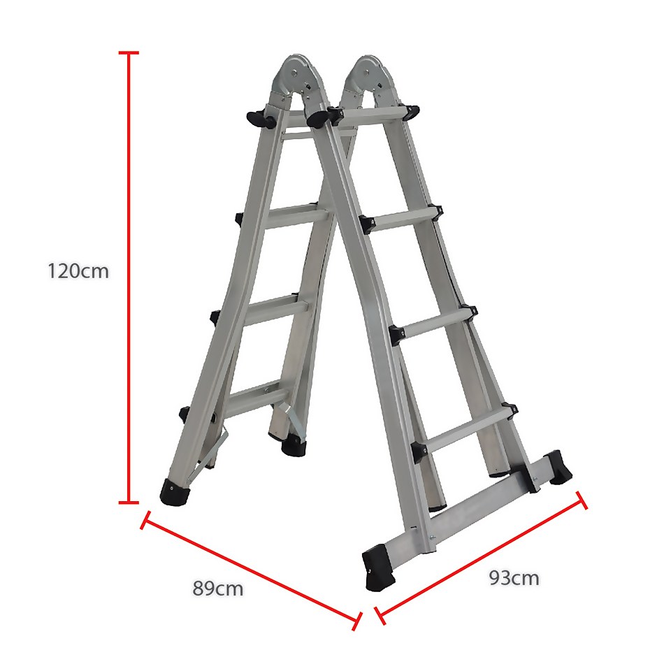 Rhino Multi-Purpose Telescopic Combination Ladder - 4x4