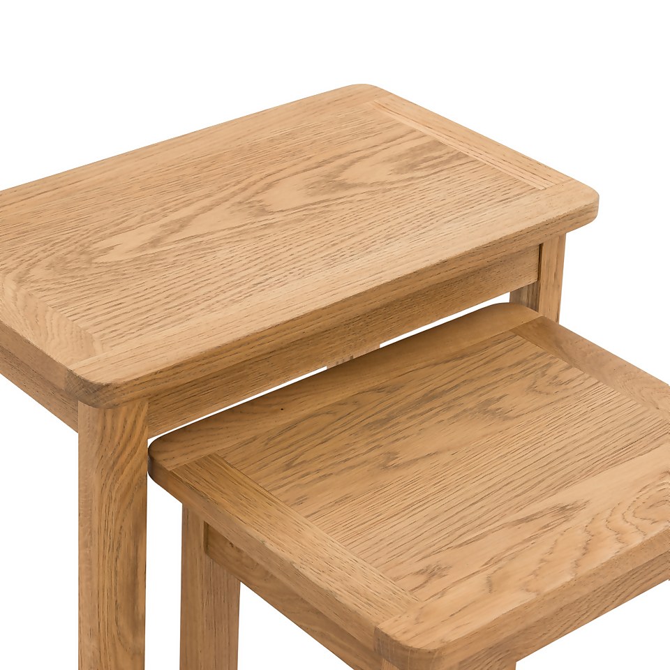 Norbury Nest of 2 Tables Oak Homebase