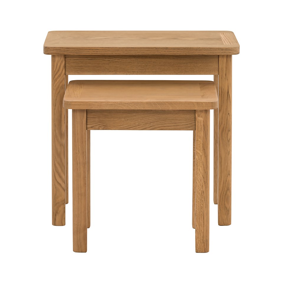 Norbury Nest of 2 Tables Oak Homebase