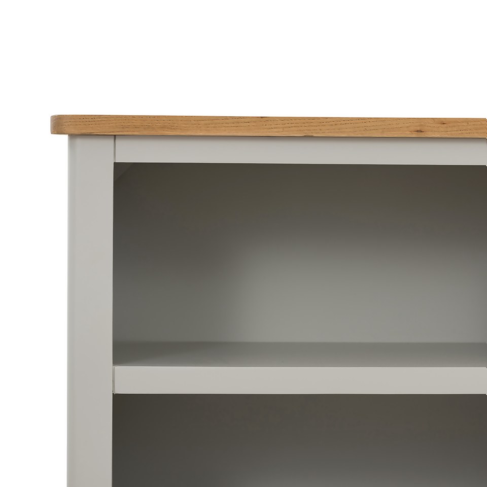 Norbury Low Bookcase - Grey