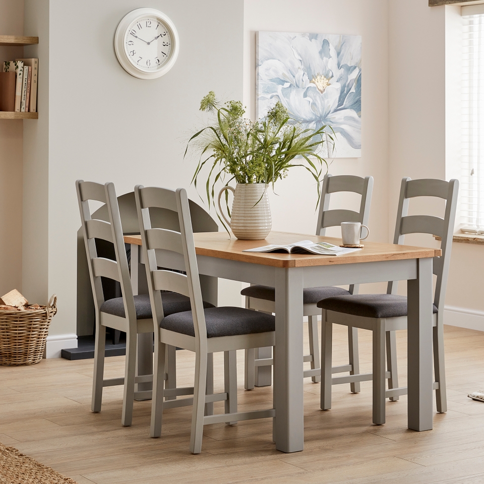 Norbury 6 Seater Dining Table - Grey