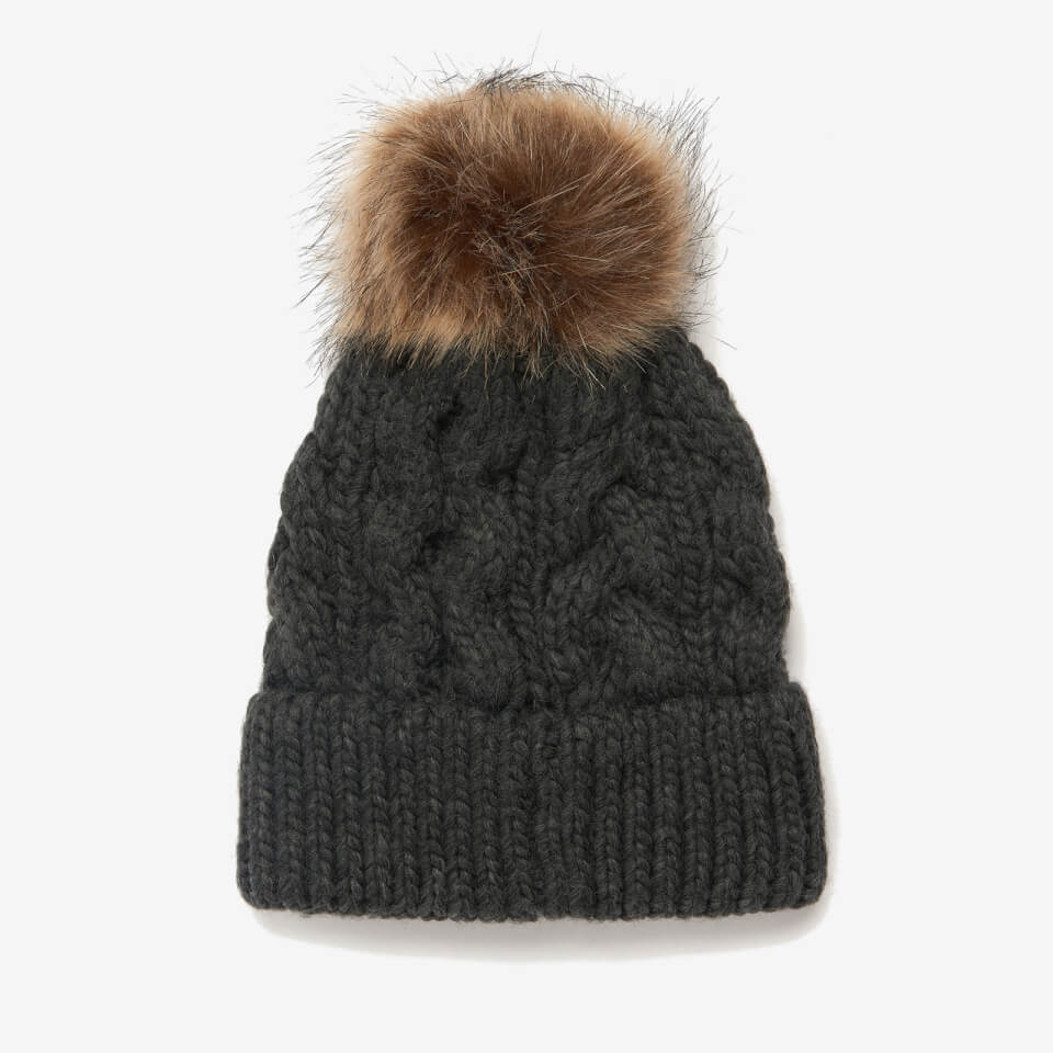 Barbour Women's Penshaw Cable-Knit Beanie - Charcoal