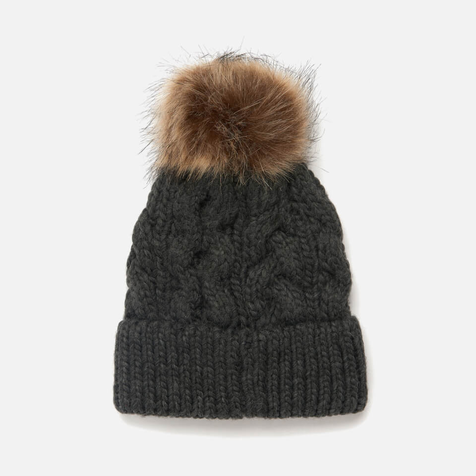 Barbour Women's Penshaw Cable Knit Beanie - Charcoal