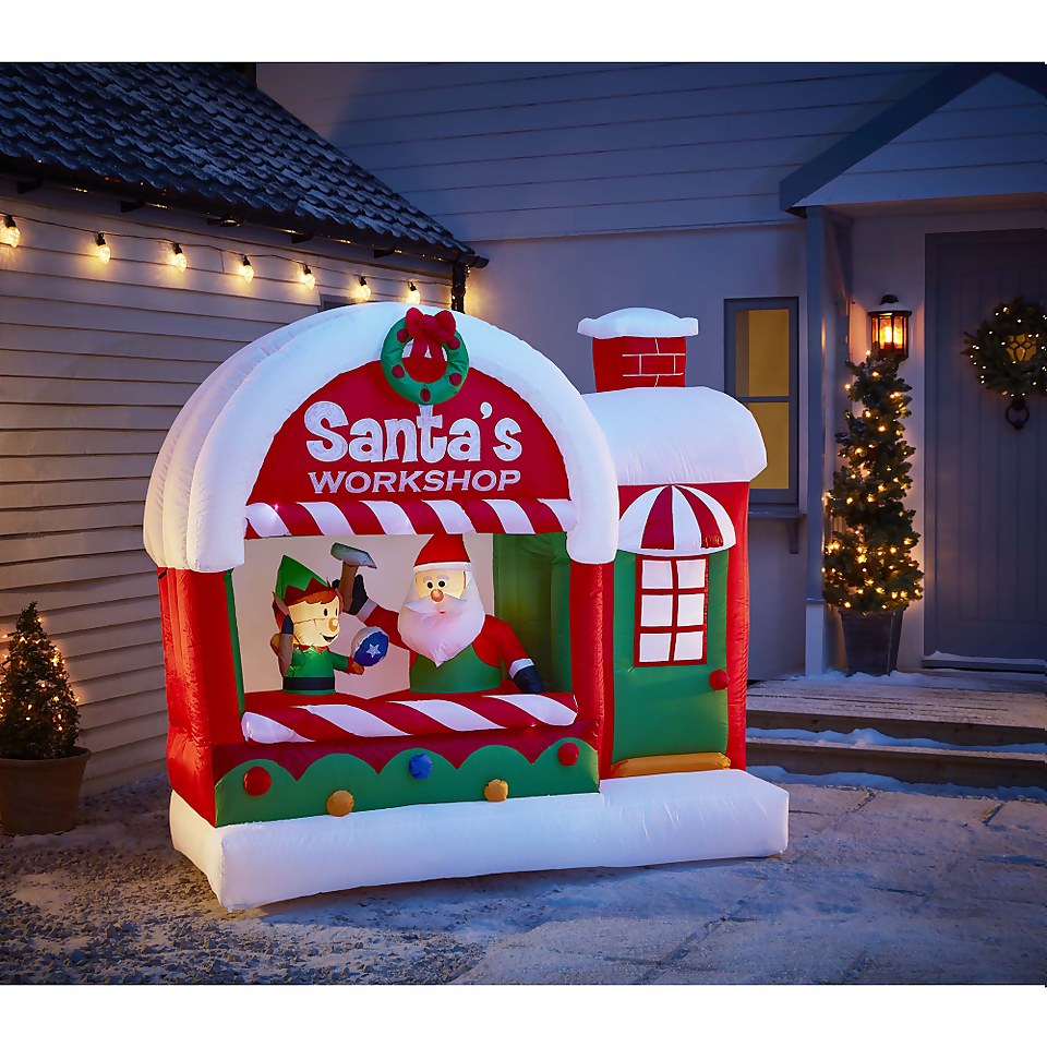 6ft Santa's Workshop Christmas Inflatable