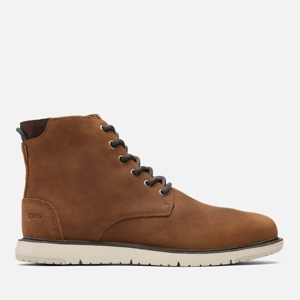 TOMS Men's Hillside Water Resistant Lace Up Boots - Brown - UK 7