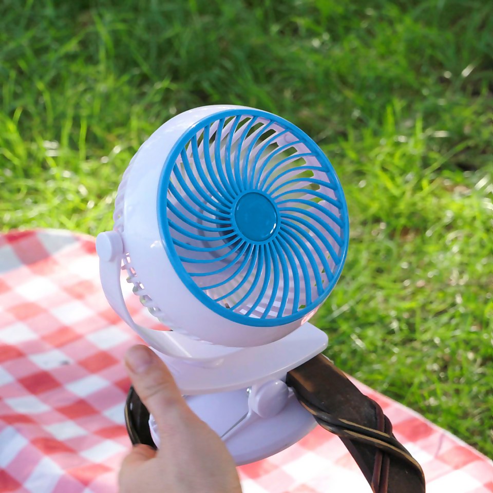 Chillmax Go Fan 360 Powerful, Portable Cordless Fan - White