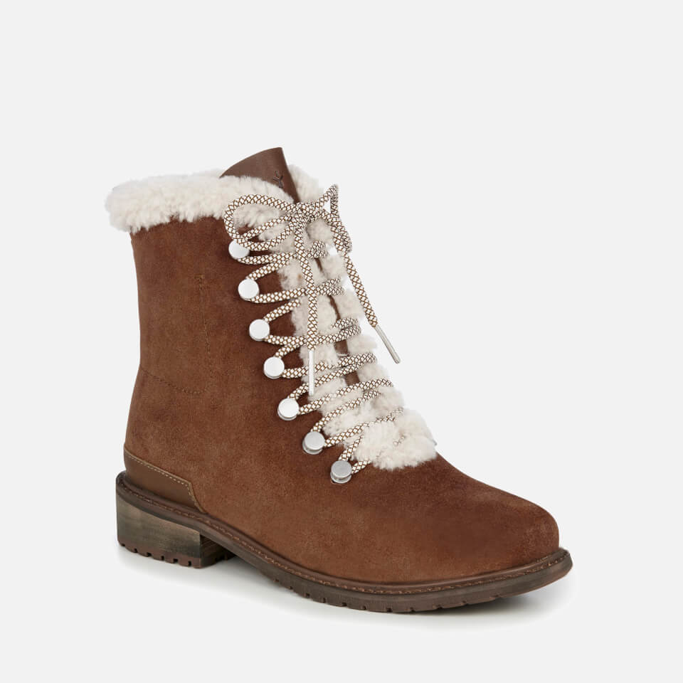 EMU Australia Women's Billington Waterproof Suede Lace Up Boots - Oak
