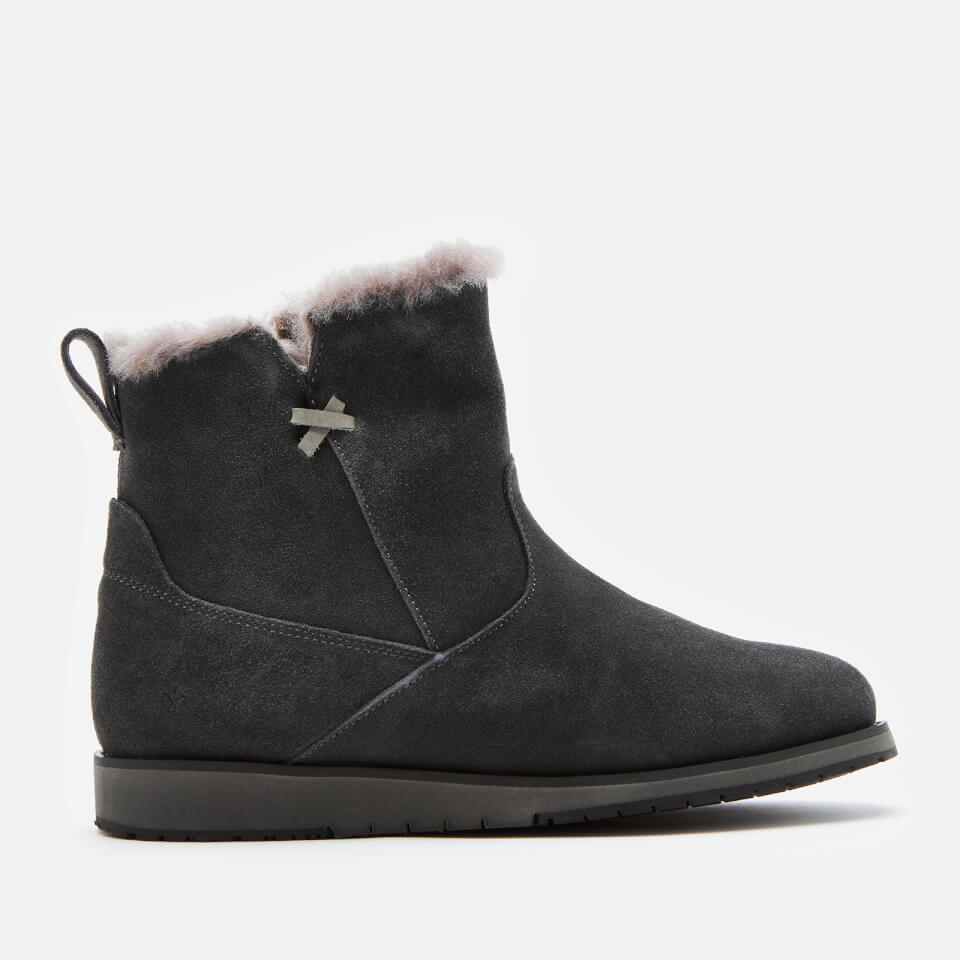 EMU Australia Women's Beach Mini Water Resistant Suede Boots - Dark Grey/Black