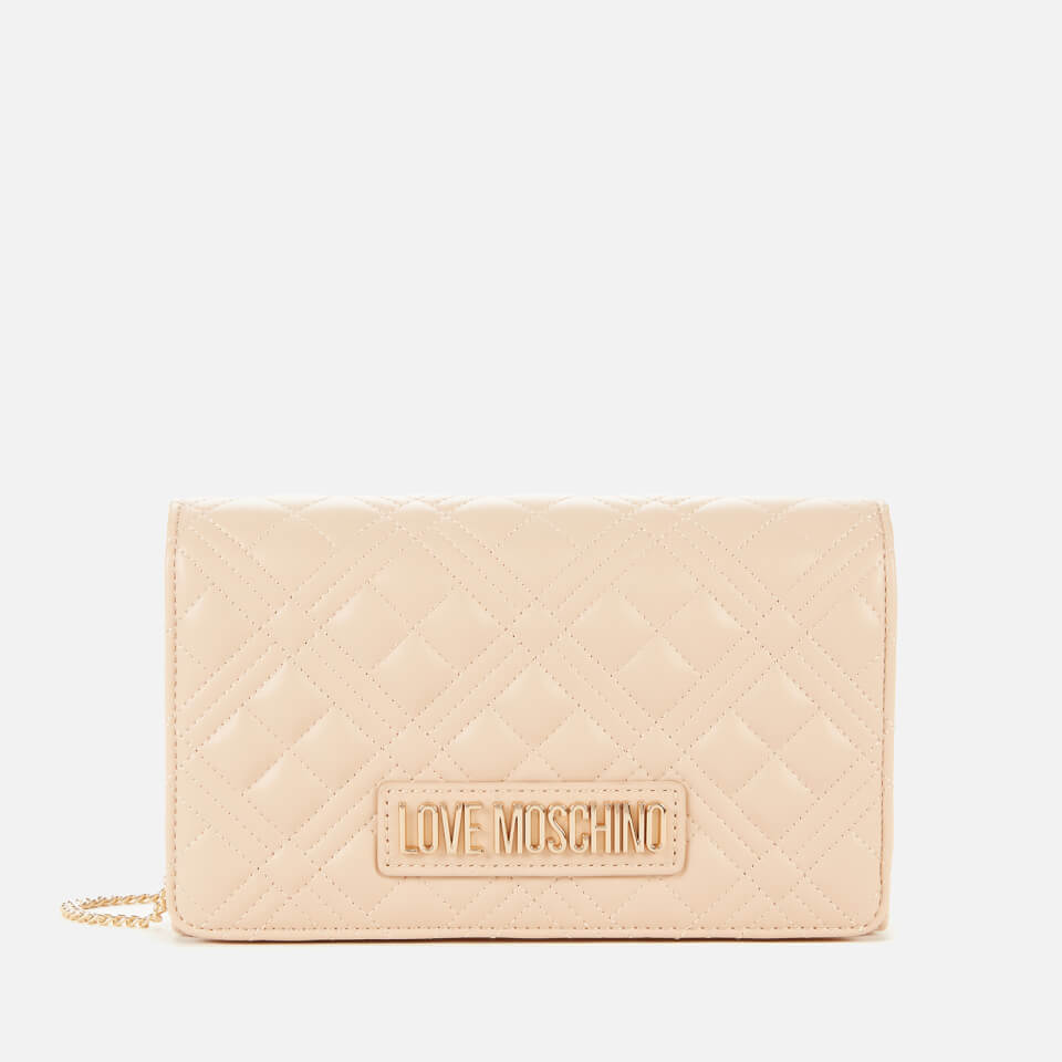 Love Moschino Women's Quilted Chain Cross Body Bag - Nude