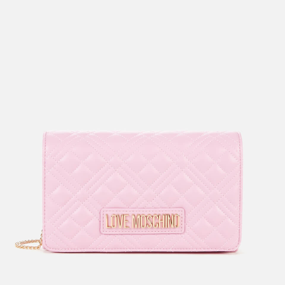 Love Moschino Women's Quilted Chain Cross Body Bag - Mauve