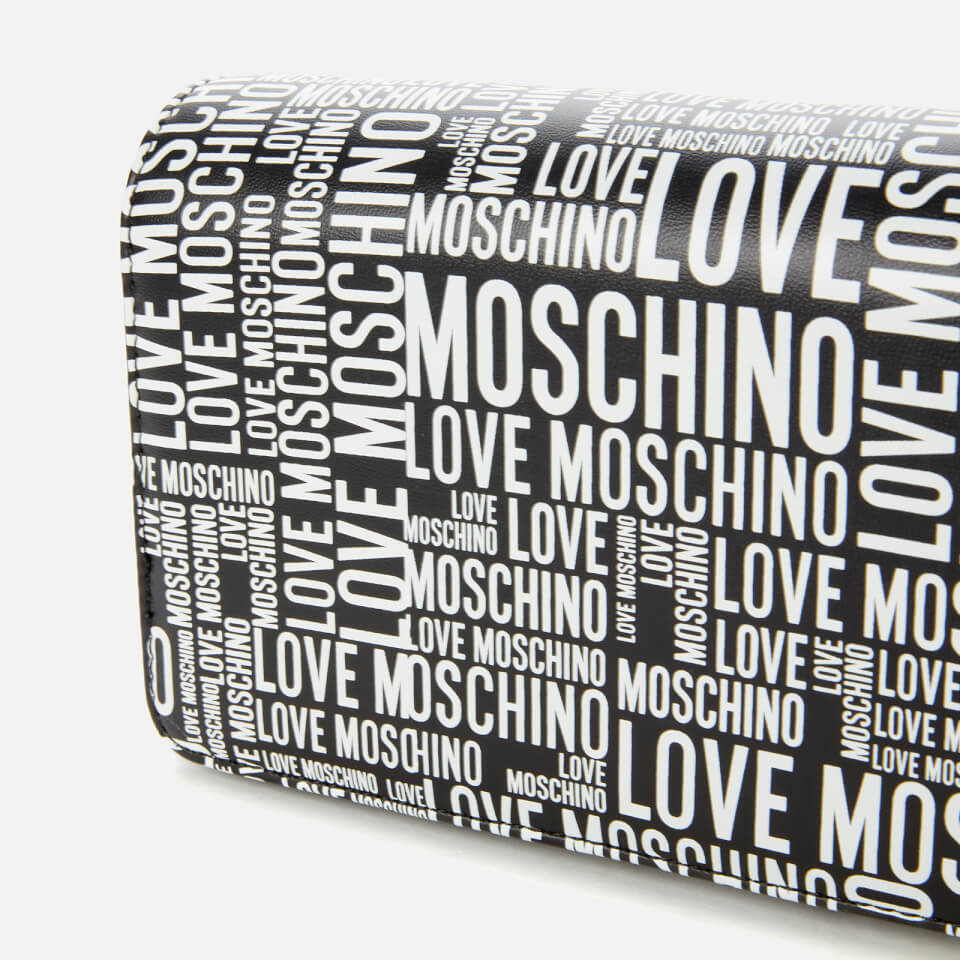 Love Moschino Women's Logo Print Bag - Black/White