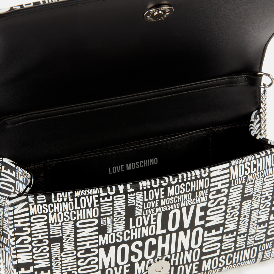 Love Moschino Women's Logo Print Bag - Black/White