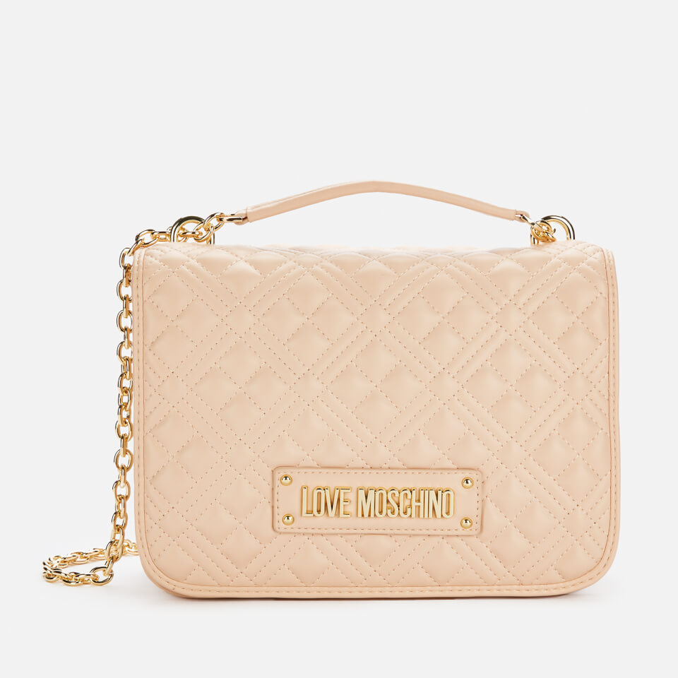 Love Moschino Women's Classic Quilted Shoulder Bag - Nude