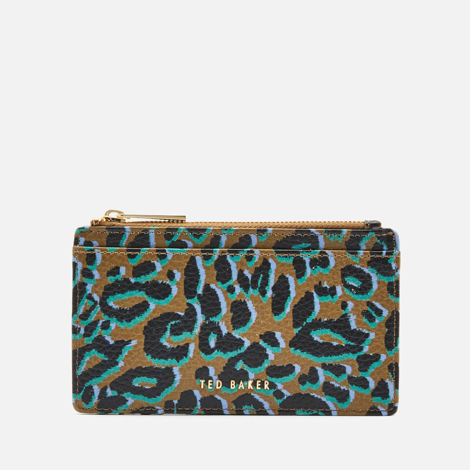 Ted Baker Women's Nejla Leopard Detail Zip Card Holder - Olive