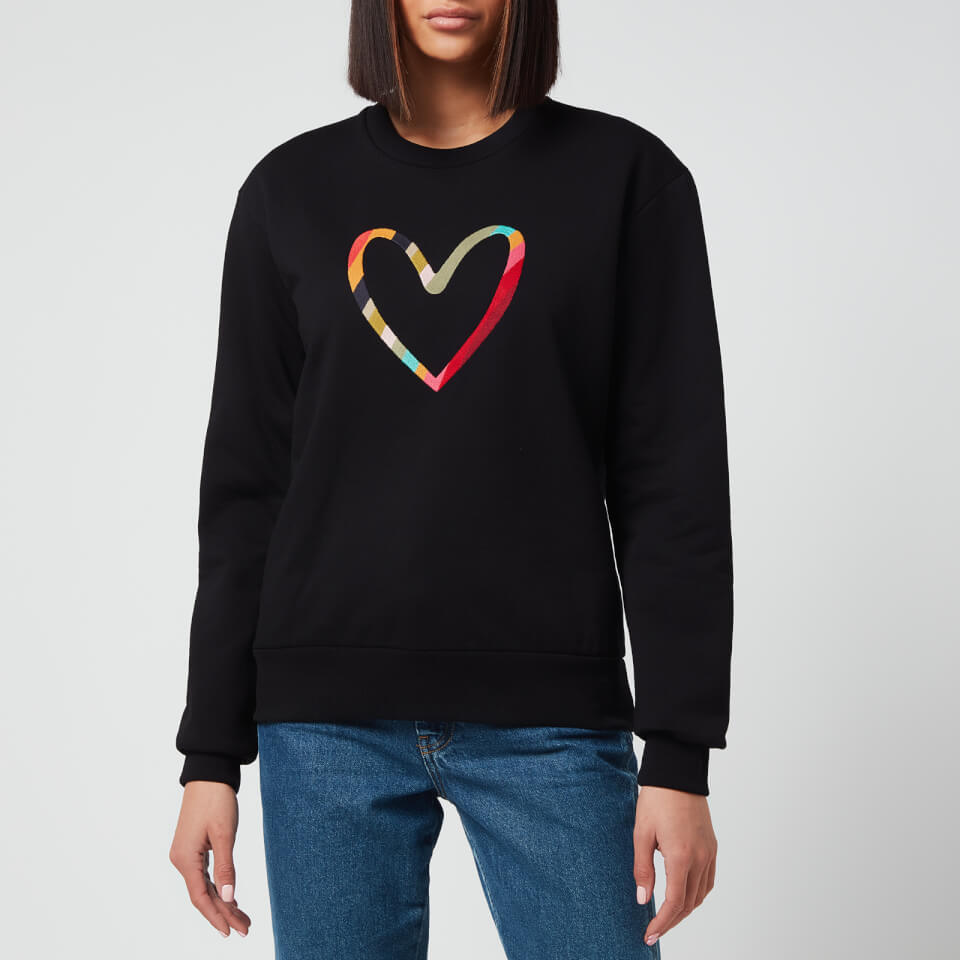 PS Paul Smith Women s Swirl Heart Print Sweatshirt Black Coggles