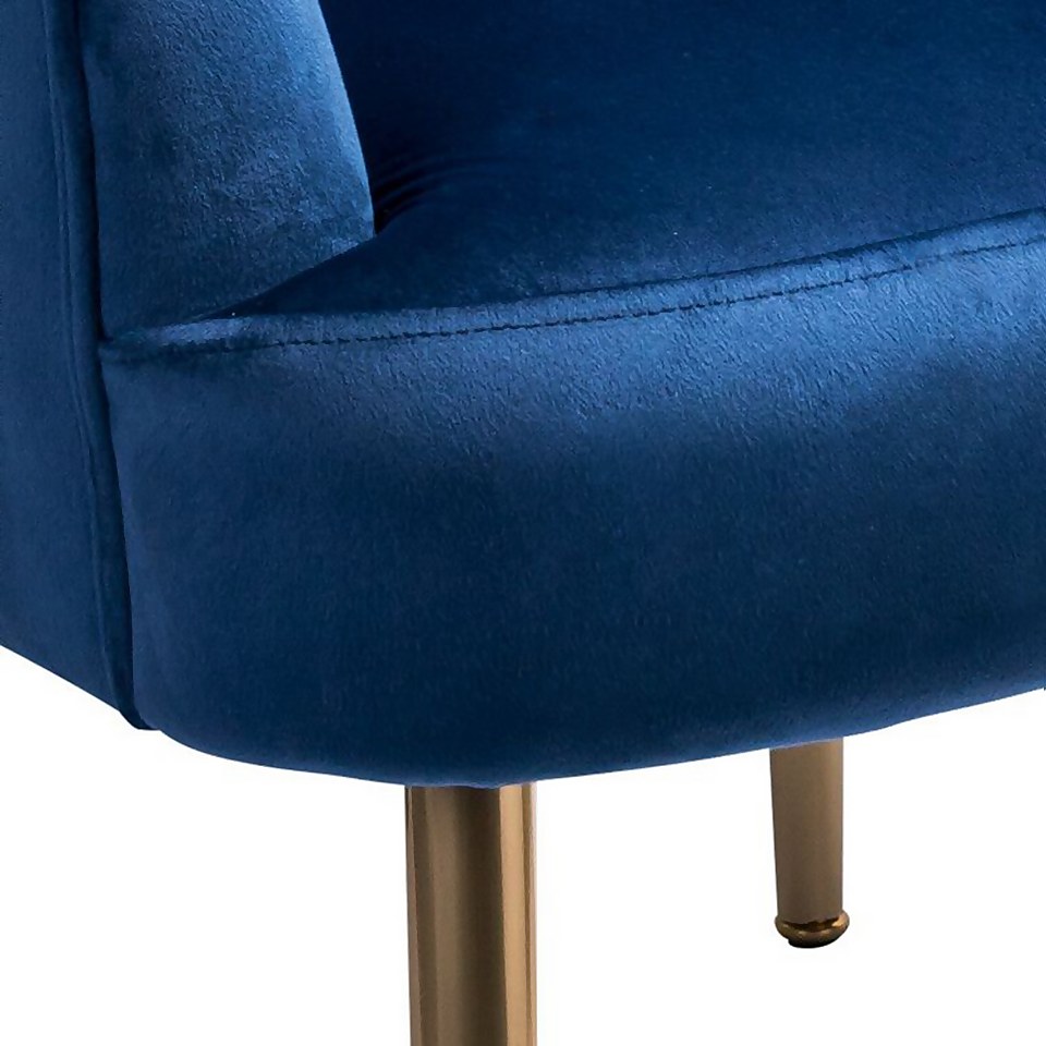Sophia Scallop Occasional Chair - Navy