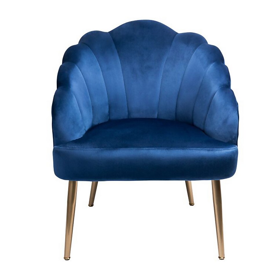 Sophia Scallop Occasional Chair - Navy