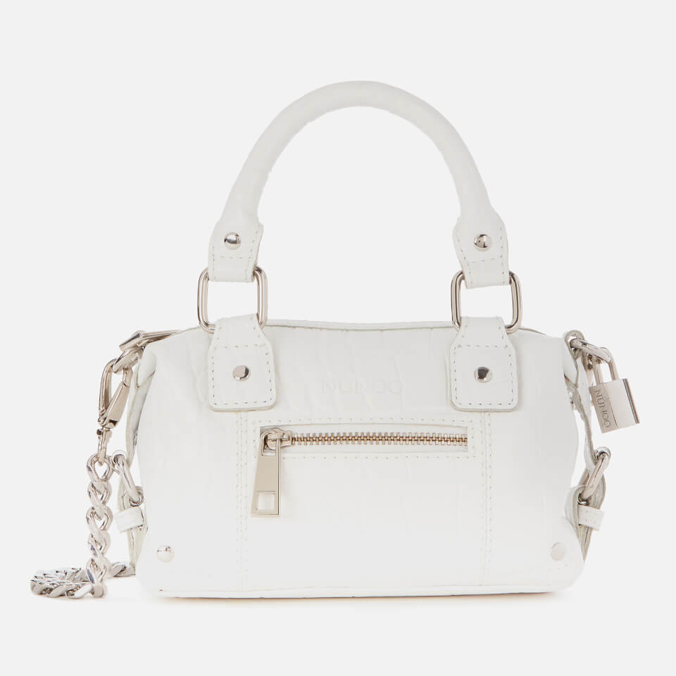 Núnoo Women's Mini Bobby Croco Bag - White