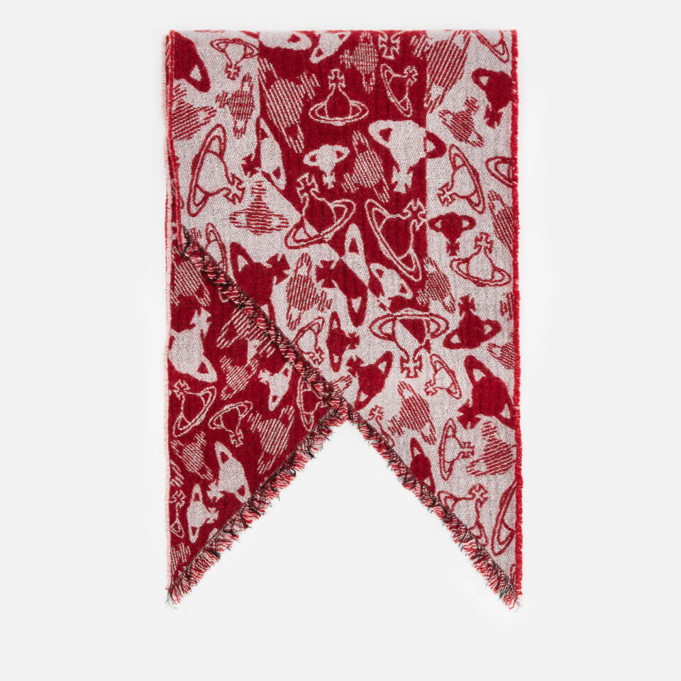 Vivienne Westwood Women's Two Point Silhouette Orb Scarf 31X226 - Red