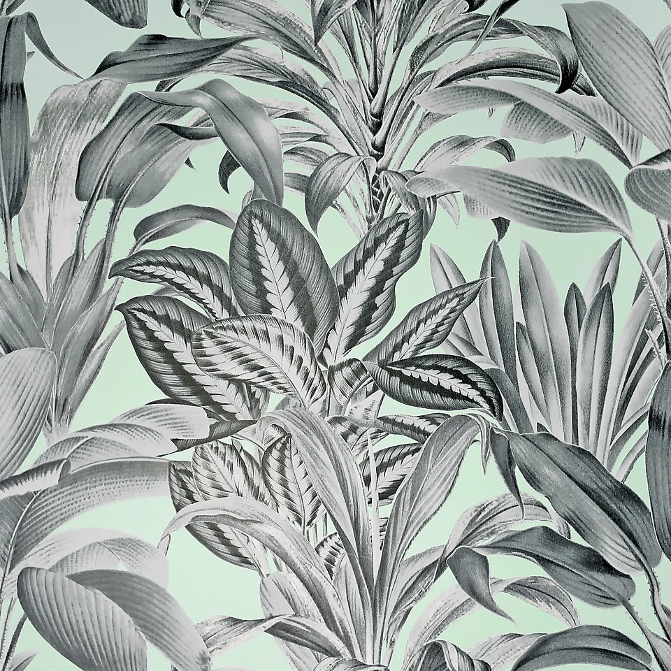 Arthouse Greenhouse Plants Mint Wallpaper