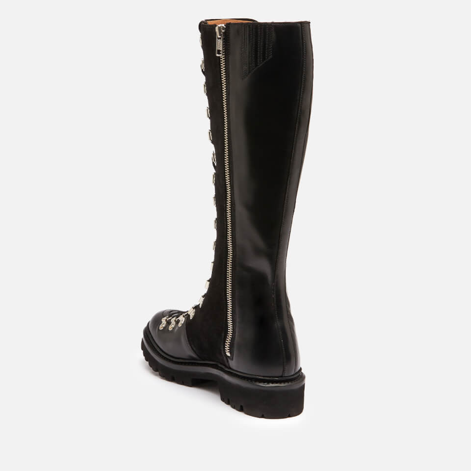 Grenson Women's Nanette Hi Leather/Suede Boots - Black
