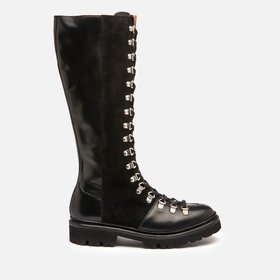 Grenson Women's Nanette Hi Leather/Suede Boots - Black