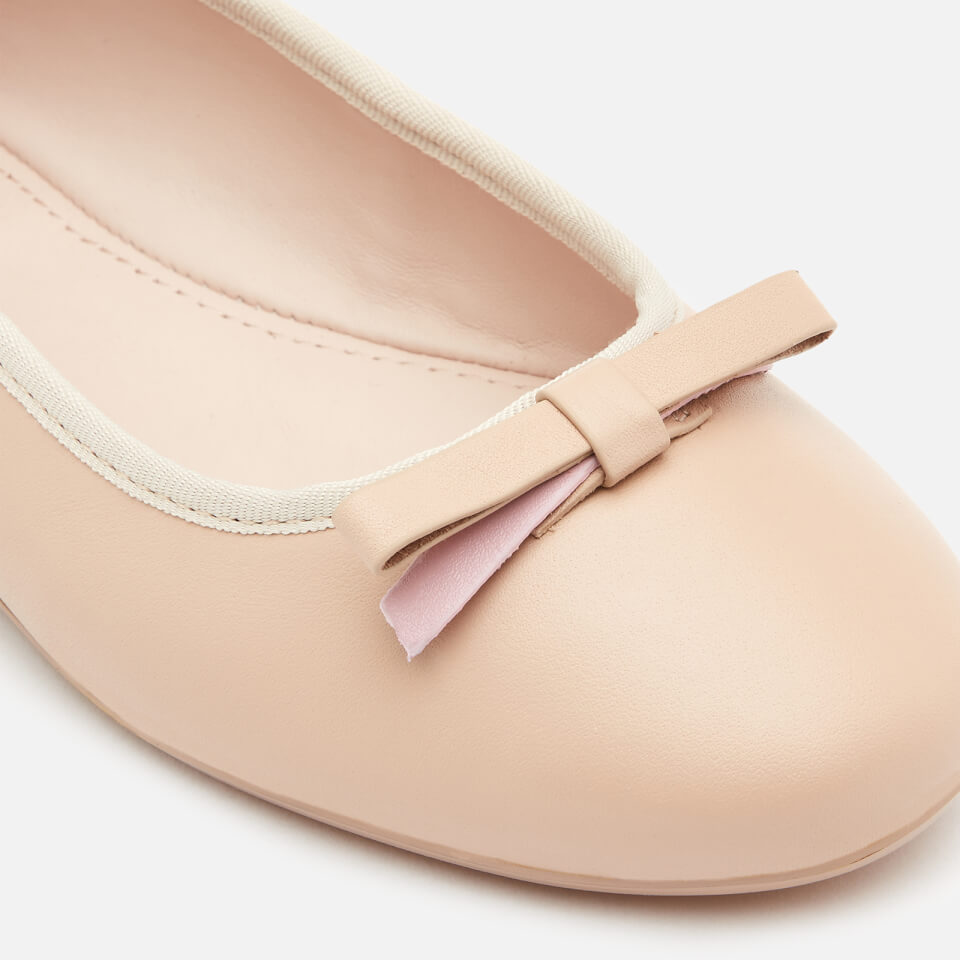 Ted Baker Women s Sualo Leather Ballet Flats Nude