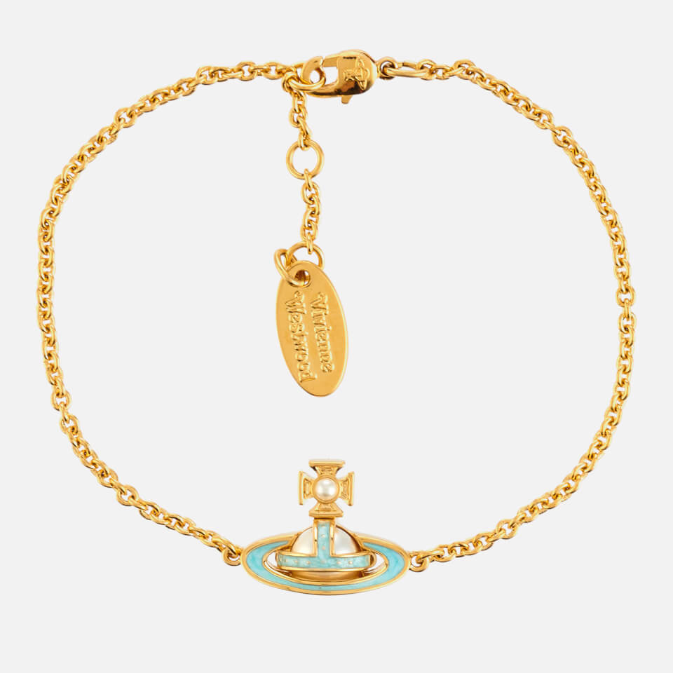 Vivienne Westwood Women's Simonetta Bas Relief Bracelet - Gold/Pearl/Blue