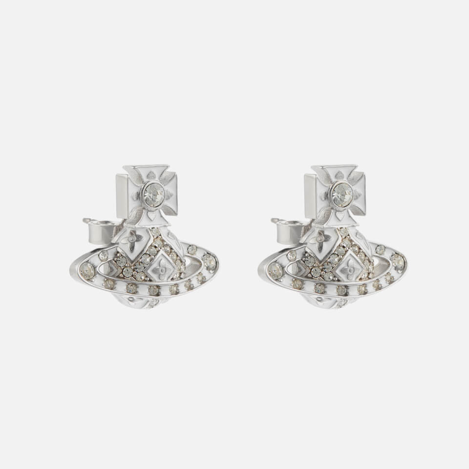 Vivienne Westwood Women's Beryl Bas Relief Earrings - Rhodium White Crystal
