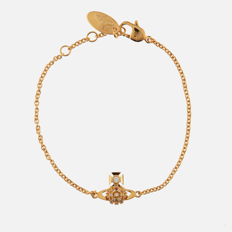 Vivienne Westwood Women's Donna Bas Relief Bracelet - Gold White CZ