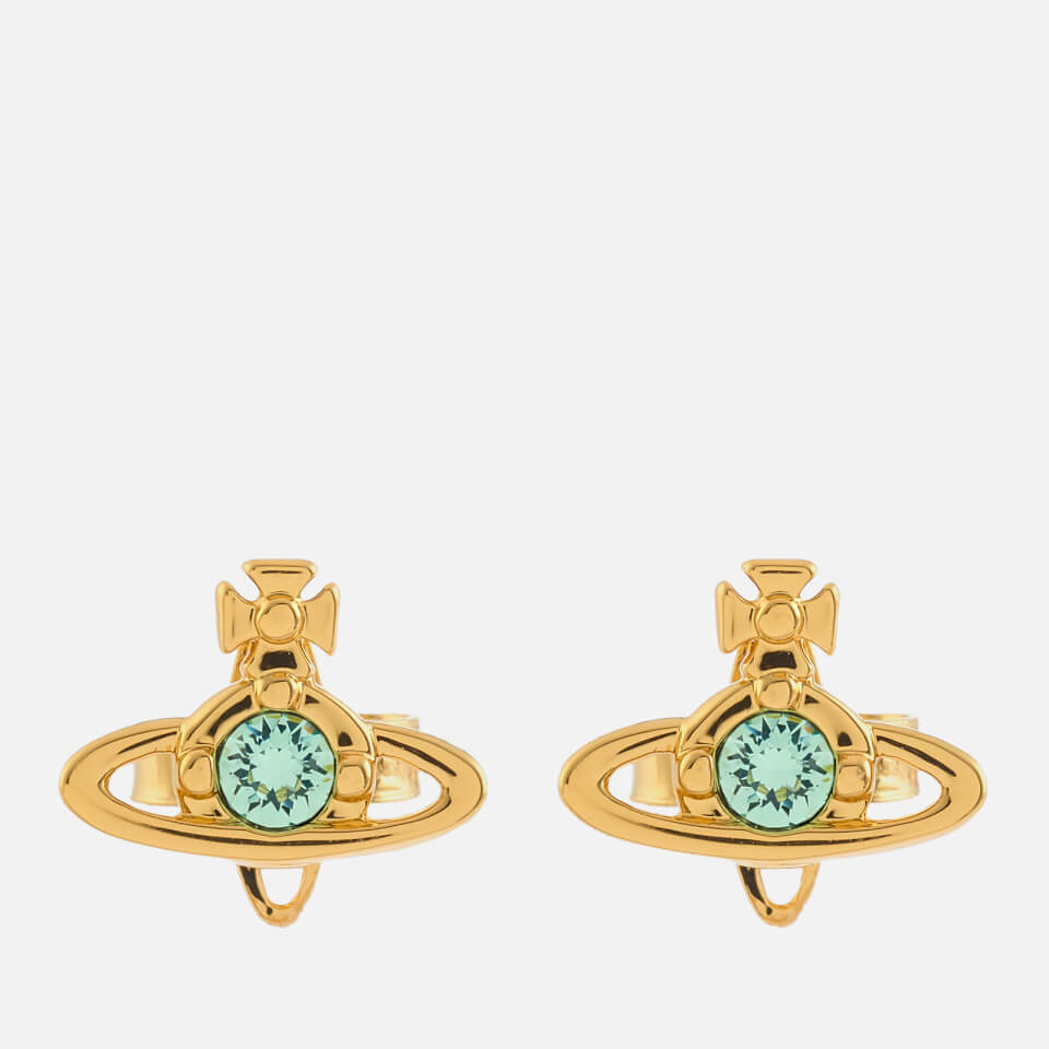 Vivienne Westwood Women's Nano Solitaire Earrings - Gold Chrysolite