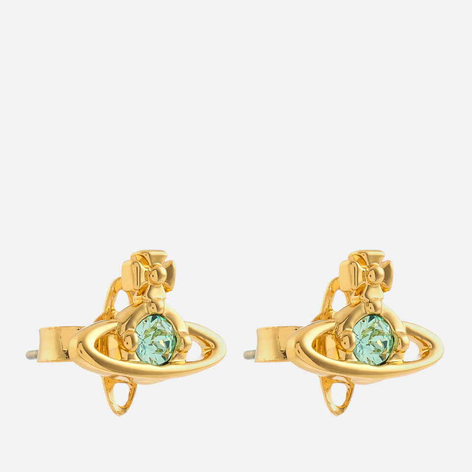 Vivienne Westwood Women's Nano Solitaire Earrings - Gold Chrysolite