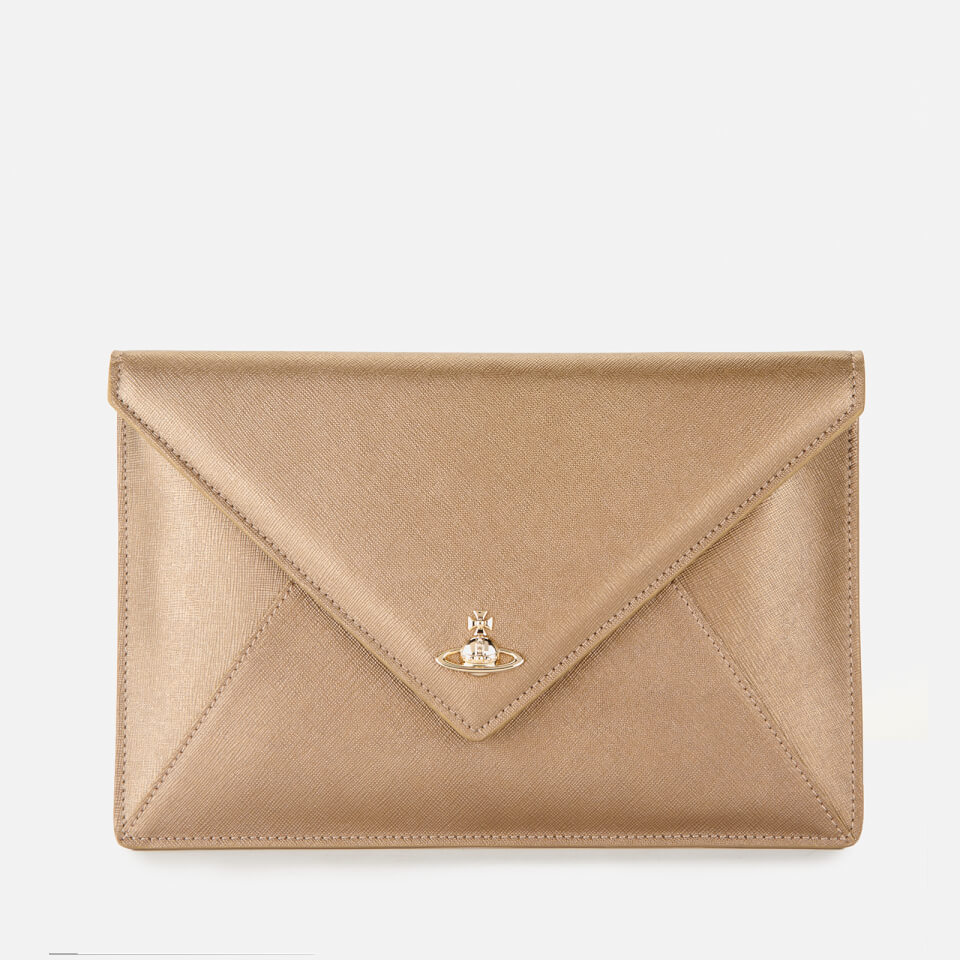 Vivienne Westwood Women's Victoria Envelope Clutch Bag - Gold