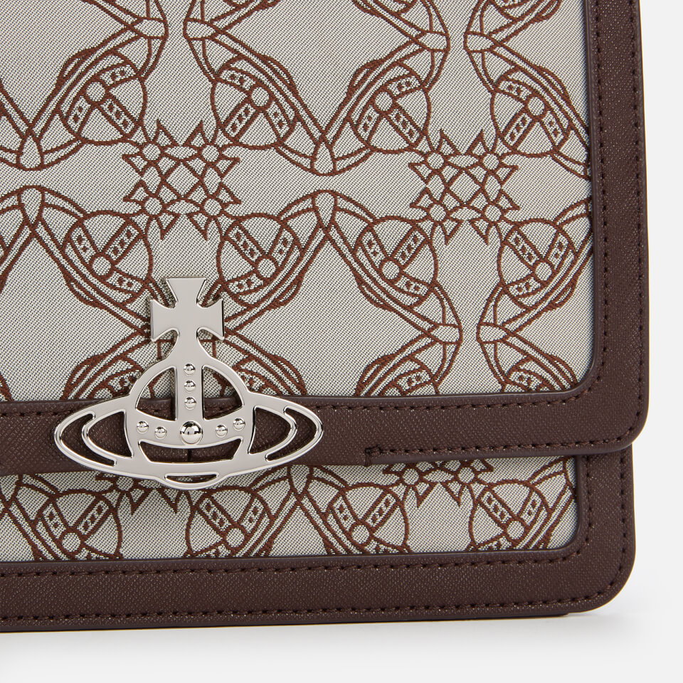 Vivienne Westwood Women's Debbie Logo Medium Bag with Flap Brown