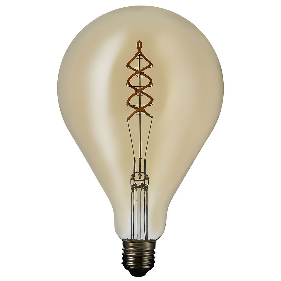 TCP Decorative Lightbulb Soft Filament Teardrop ES 5W/30W Warm Amber 1 Pack