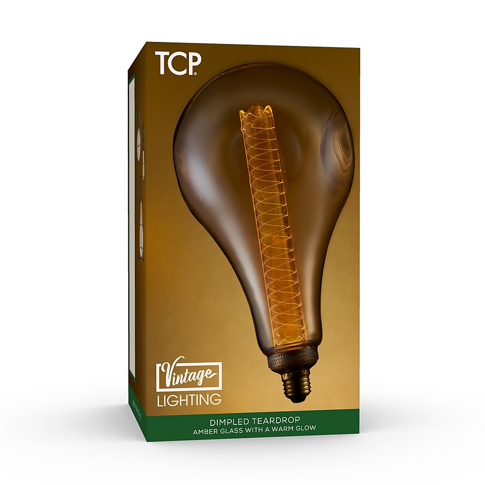 TCP Decorative Lightbulb LED Balloon ES 3W Warm Amber 1 Pack
