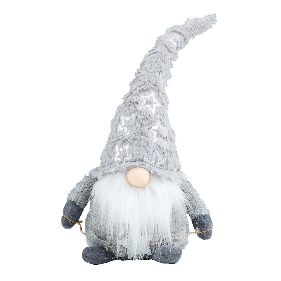 Sitting Gonk with Light-Up Nose Christmas Decoration - 40cm