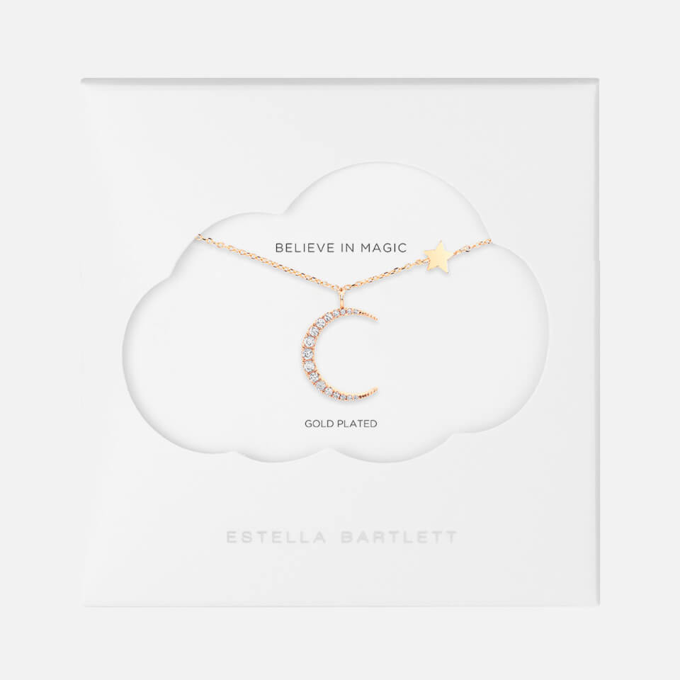 Estella Bartlett Women's Statement Moon and Stars Necklace - Gold Plated