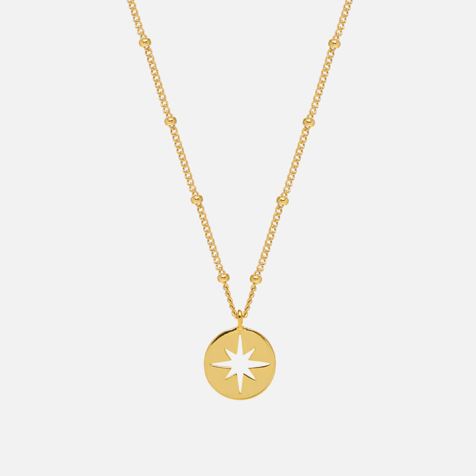 Estella Bartlett Women's Starburst Disc Necklace - Gold Plated