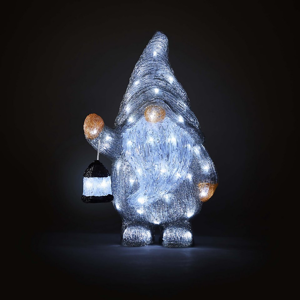 Acrylic LED Gonk with Lantern 3D Outdoor Christmas Light Decoration
