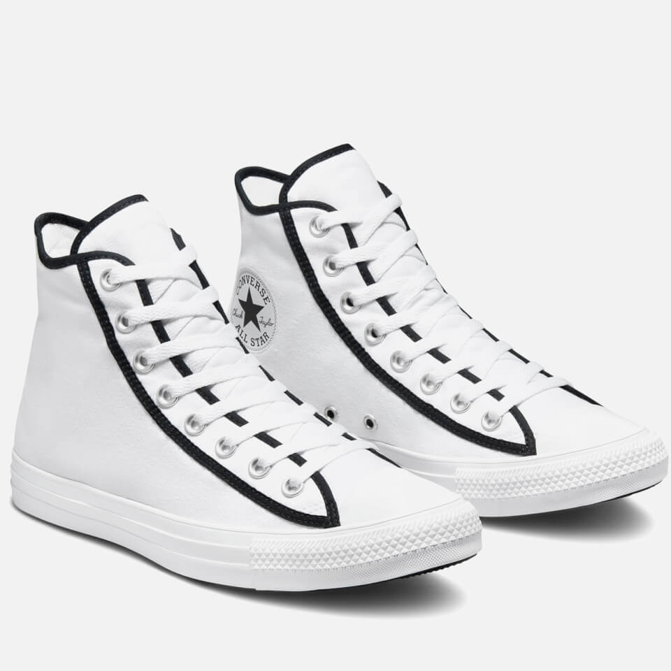 White chucks with black line discount