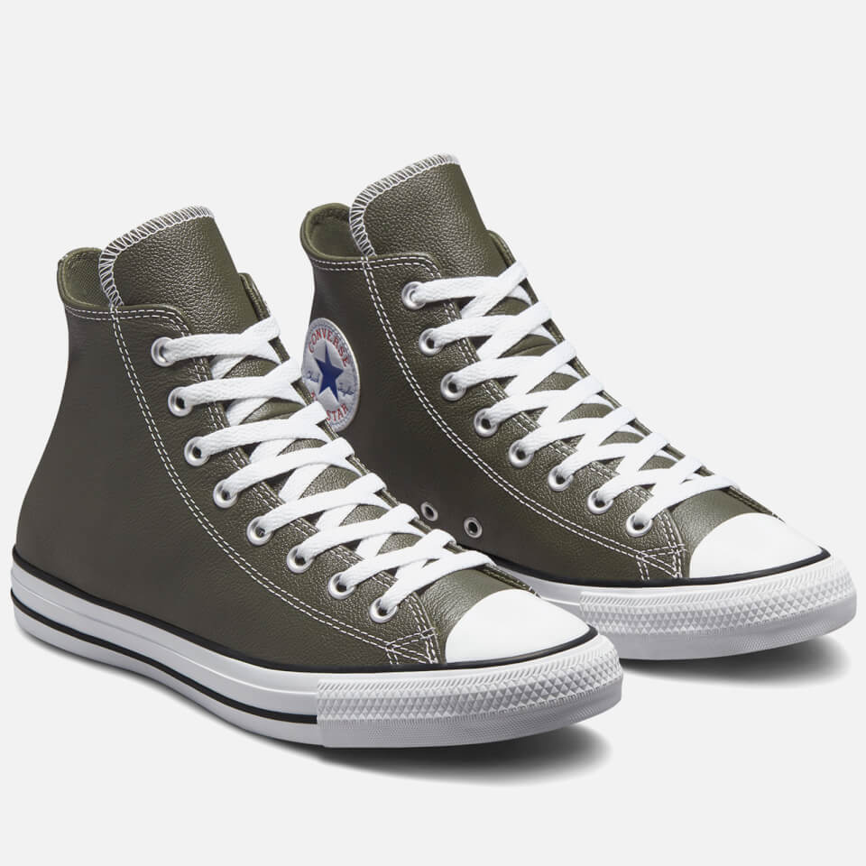 Converse Men s Chuck Taylor All Star Seasonal Leather Hi Top Trainers Cargo Khaki
