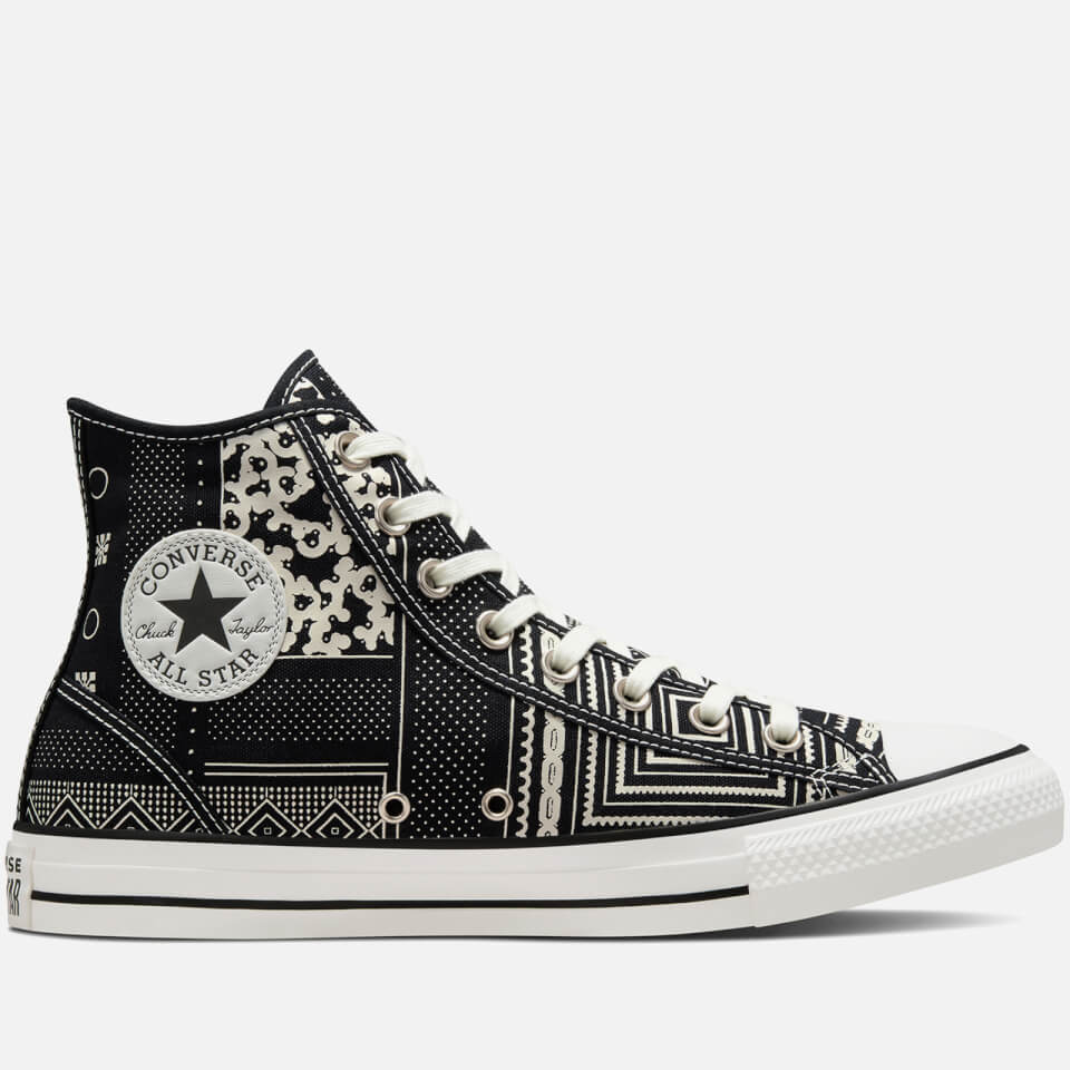 Black and white patterned sale converse