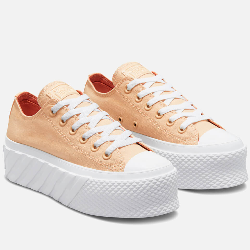 Converse Women's Chuck Taylor All Star Hybrid Shine Lift 2X Ox Trainers -  Light Twine/White/Healing Clay | Worldwide Delivery | Allsole
