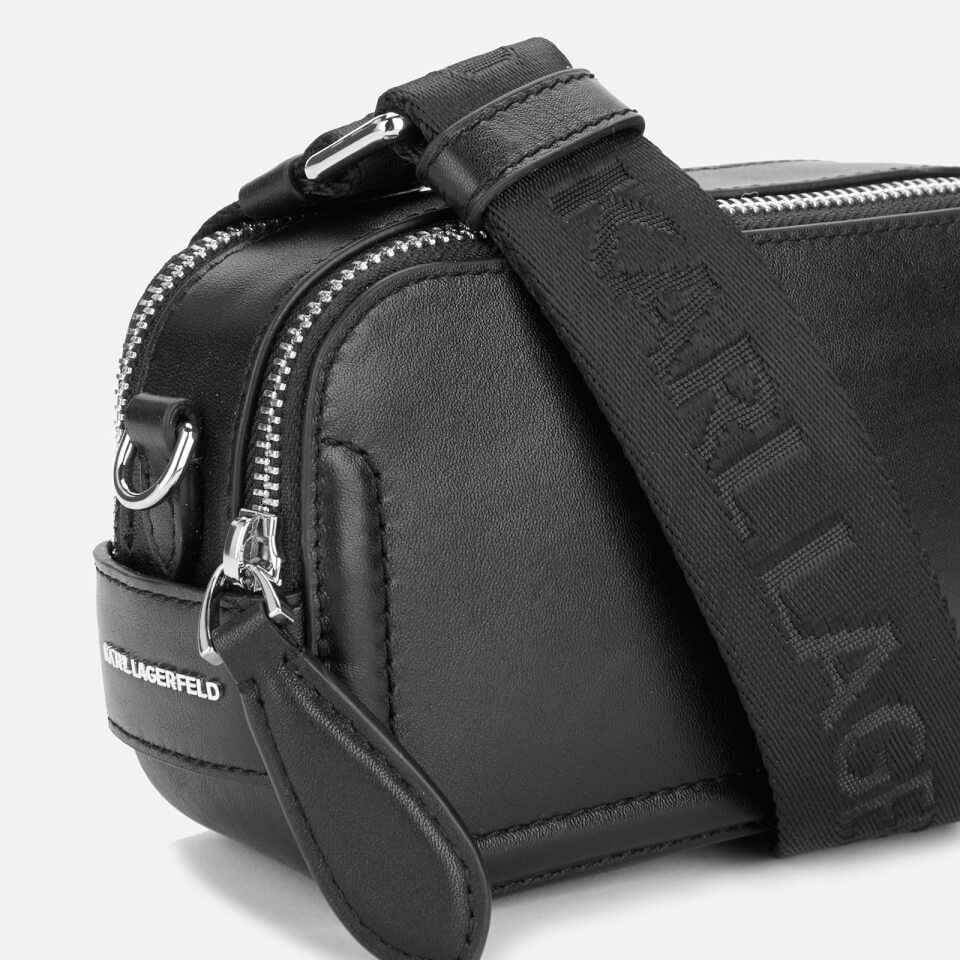 KARL LAGERFELD Women's K/Ikonik Leather Camerabag - Black